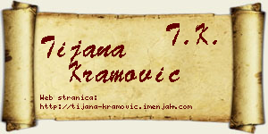 Tijana Kramović vizit kartica